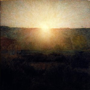 Yükselen Güneş Tablosu Giuseppe Pellizza da Volpedo (1868-1907) 1904 Dim.155x155 cm Roma Modern Sanat Galerisi