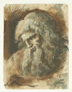 Soldaki profilde sakallı erkek başı by Giuseppe Ribera