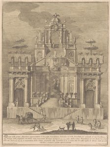 1778 Chinea için Prima Macchina: Herkül ve Antaeus ile Bir Kırsal Belevedere by Giuseppe Vasi, after Giuseppe Palazzi