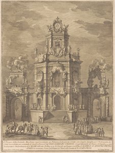 1776 Çini için Seconda Macchina: Piyango Çekilişi için Sundurmalı Bir Saray by Giuseppe Vasi, after Giuseppe Palazzi