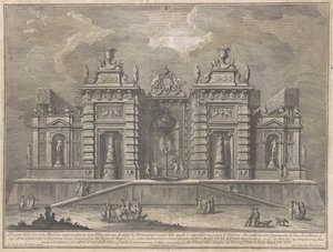 1774 Chinea için Seconda Macchina: Antik Anıtlar ve "Giostra" Oyunu ile Bir Villa