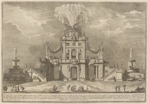 "Çin" Festivali için Kırsalda bir Royal Hunt Kumarhanesi by Giuseppe Vasi after Paolo Posi