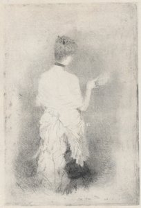 Arkadan Görülen Zarif Genç Kadın by Giuseppe de Nittis