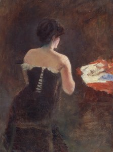 Bir Bayanın Arkası by Giuseppe or Joseph de Nittis