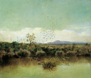 Ofanto kıyılarında, Giuseppe de Nittis (1846-1884), tuval üzerine yağlı boya, 50x58 cm by Giuseppe or Joseph de Nittis