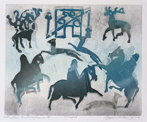 Pictish Av Sahnesi III, 1995 (monotip)