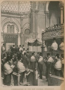 Yeni Merkez Sinagogunun Kutsanması (gravür)