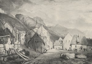 Les Bains köyüne giriş, 1831
