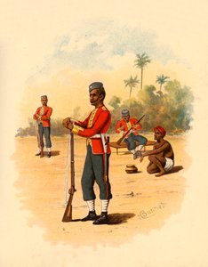 11. Bengal Yerli Piyade, 1890. by Godfrey Douglas Giles