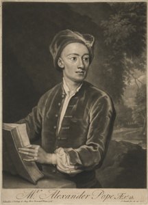 Alexander Pope, pub. 1716 by Godfrey Kneller