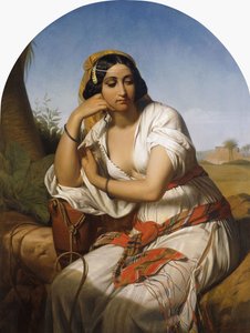 Bir Bedevi Kadın, 1848 by Godfried Guffens