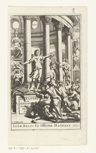 Başlık sayfası voor Alexander from Alexander, Genials of Days, deel 2, 1673 by Gonsales Appelmans (attributed to)