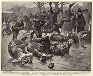 Yeni Bir Eğlence Hamburg'da Buzda Engel Yarışı by Gordon Frederick Browne