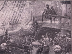 Amiral Rodney, Le Havre AD 1759 bombardımanı by Gordon Frederick Browne