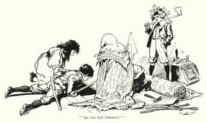 E Nesbit (lito) tarafından Hazine Arayanların Hikayesi için İllüstrasyon by Gordon Frederick Browne