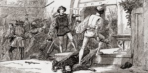 Tybalt, Romeo tarafından öldürüldü, William Shakespeares Romeo ve Juliet