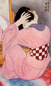 Saçını süsleyen Japon bir kadın, 1920