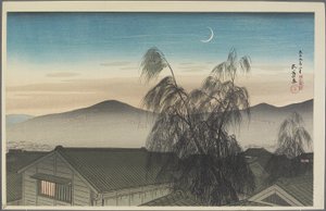 Ko_be üzerinde Akşam Ay, Ocak 1920 by Goyo Hashiguchi