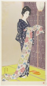 Yaz Kimonolu Kadın, Ağustos 1920 by Goyo Hashiguchi