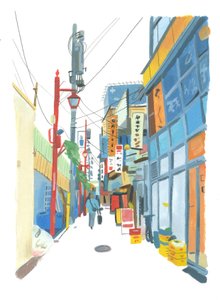 Shinjuku, 2015 (kağıt üzerine yağlı boya)
