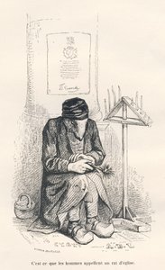 Kilise faresi. JJ Granville tarafından gösterilen vinyetler. Gravür, Edouard Lemoine