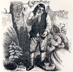 Meşe palamudu ve balkabağı - La Fontaine'in Masalları by Grandville