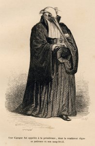 Yargıç leylek. JJ Granville tarafından gösterilen küçük resimler. Emile de La Bedolliere