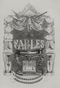 Fables de las Fountaine başlık sayfası by Grandville