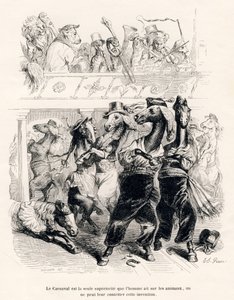 Atların karnavalı. JJ Granville tarafından gösterilen vinyetler. Honore de Balzac