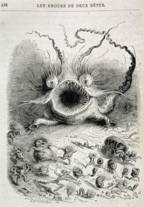 Les amours de deux beêtes (çılgın canavar) - Grandville