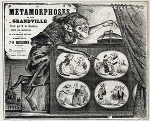 Edebiyat. Karikatürist Jean Jacques Grandville