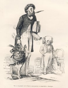 Şairlerimizi klasik namludan mahrum etmekle çok yanılmışız. JJ Granville tarafından gösterilen vinyetler. Gravür imzalı Breviere Jules Janin tarafından yazılan "Le premier feuilleton de Pistolet" başlıklı bölümde "Yılların özel ve kamusal ya by Grandville
