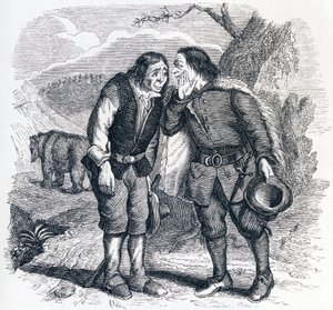 Ayı ve iki arkadaş - La Fontaine'in Masalları by Grandville
