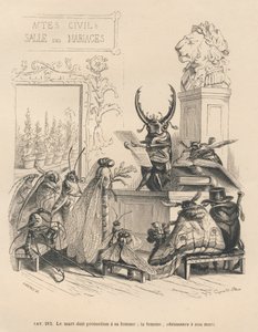 Böcek düğün dilekleri. JJ Granville tarafından gösterilen vinyetler. PJ Stahl