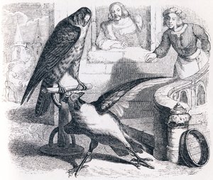 şahin ve capon by Grandville