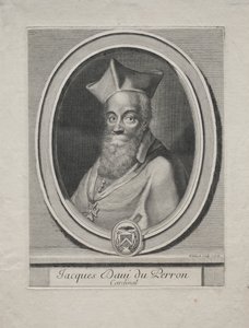 Kardinal Jacques Davey Duperron by Gérard Edelinck