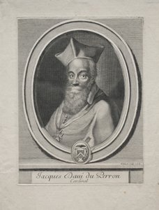 Kardinal Jaques Davey Duperron. by Gérard Edelinck
