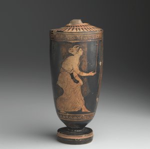 Attic Lekythos (sürgülü sırlı çanak çömlek) by Greek