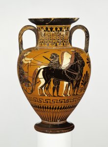 Attika siyah figür boyunlu amfora, Herakles