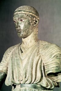 Delphi Charioteer detayı, MÖ 470 dolayları bronz ayrıca bkz. 161526