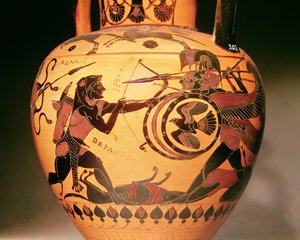 Geryon ile savaşan Herakles (seramik)