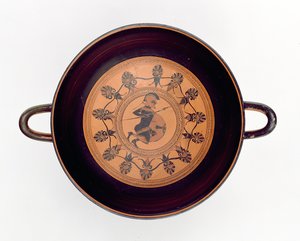 Bir Savaşçıyı tasvir eden Siana Kupası, MÖ 560 dolayları (kil) by Greek
