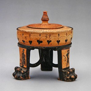 Tripod Exaleiptron, Boeotian Okulu, yaklaşık MÖ 500 (seramik) by Greek