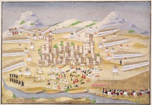 Teb çevresindeki savaşlar, General Makryjannis'in Yunan Bağımsızlık Savaşı'nın Resimli Tarihinden alınan 22 numaralı levha by Greek School