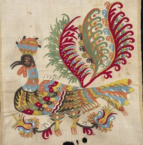Çarşafın bir kenarının parçası, Skyros, Sporades Adaları (ipek iplikle işlenmiş keten) (271905 detayı) by Greek School