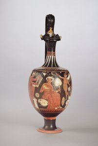 Kırmızı ve beyaz figür Oinochoe, MÖ 310 dolayları (seramik) by Greek School