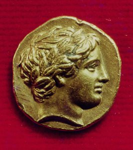 Philip II Stater (MÖ 382-336) Makedonya Kralı, Apollon heykeli ile, MÖ 356-336 (altın)