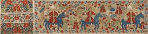 Ioannina, Ipeiros, 17.-18. yüzyıldan gelin yastık kılıfı (ipek ve gümüş metal ipliklerle keten) by Greek School
