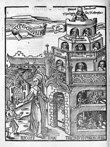 Liberal Sanatlar: Dilbilgisi - Gregor Reisch (1467-1525) tarafından "Margarita Philosophica" da. Balya