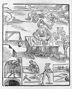 Liberal Sanatlar: La geometria - Gregor Reisch (1467-1525) tarafından "Margarita Philosophica" da. Balya